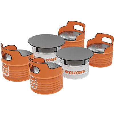 Karlissa 4 - Person Pedestal Dining Set