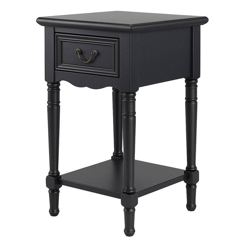 Liscomb 16'' W Nightstand, Black