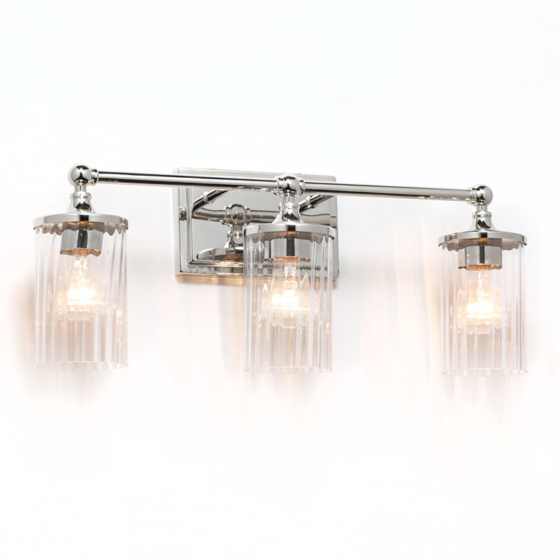 Éclairage pour meuble-lavabo en nickel poli à intensité variable Hague