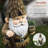 Garden Gnome with Shovel and Plant Statue,