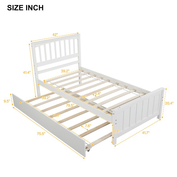 Sunside Sails Kids Twin Bed with Trundle | Wayfair
