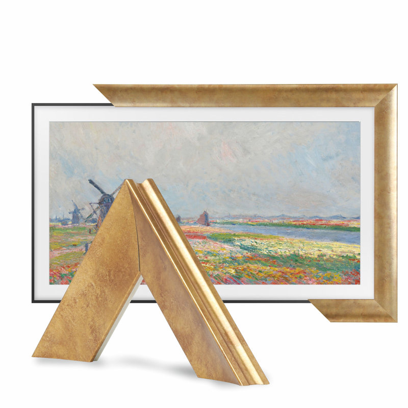 Cadre de télévision satiné pour cadre Samsung, Or satiné, 65"