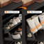Armoire à chaussures cannelée avec 4 tiroirs rabattables, rangement pour chaussures d'entrée mince avec tablettes réglables-1606874935