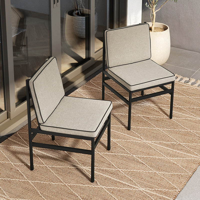 Odelia Bistro Set - Dining Table + Dining Chair X2, Outdoor Beige