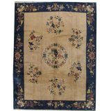 Antique One-of-a-Kind Rectangle 8'10" X 11'7" Hand Knotted Area Rug