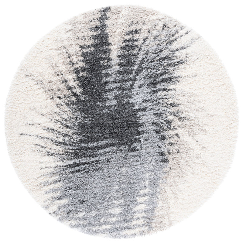 Asuman 800 Performance Abstract Rug, Round 6'7"