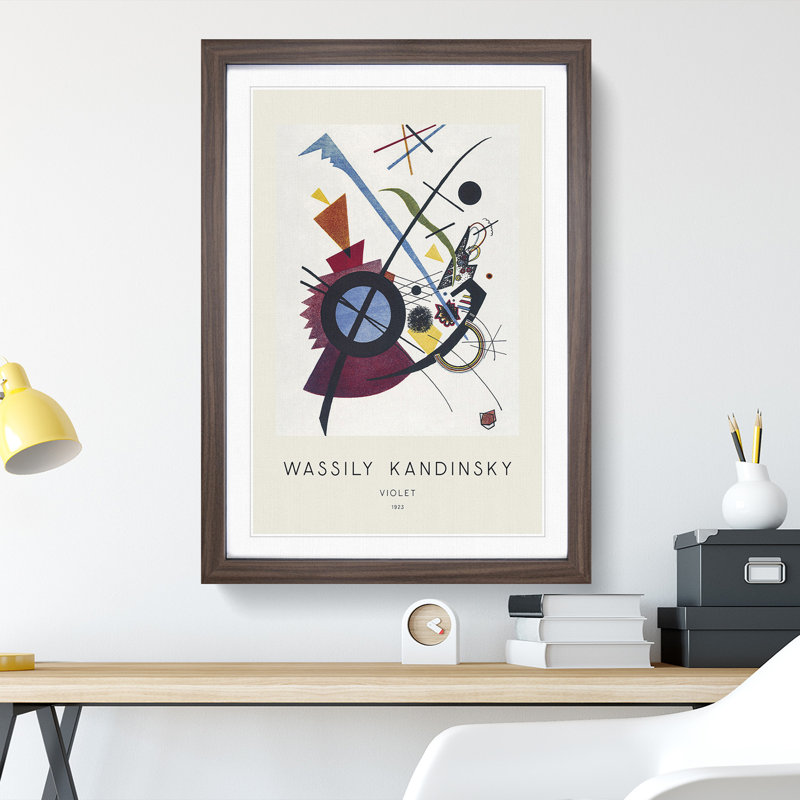 Violet by Wassily Kandinsky - Picture Frame Art Prints, Walnut, 36cm H x 27cm W x 2cm D
