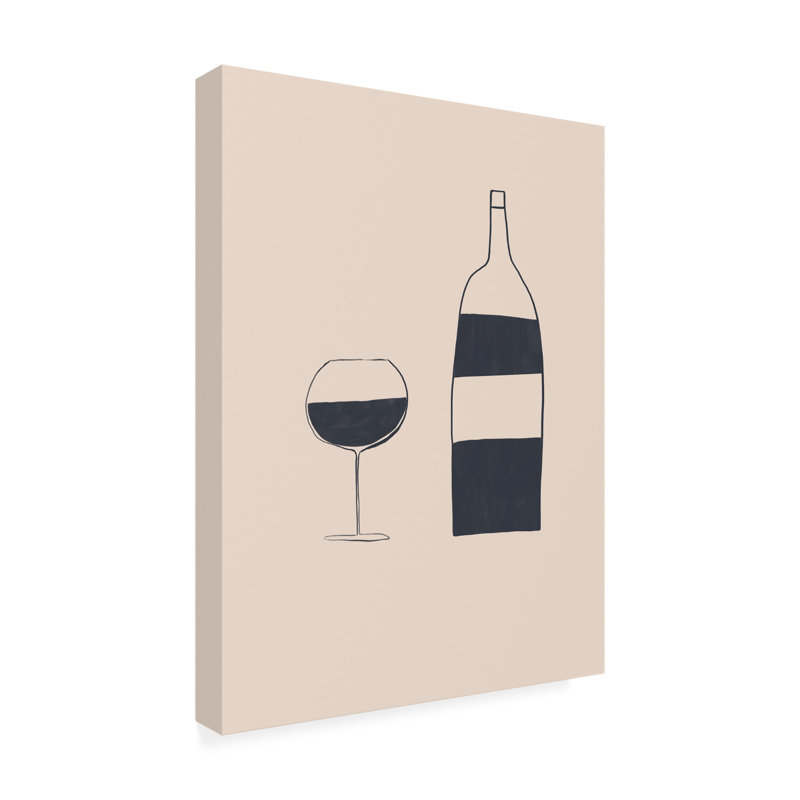 Ivy Green, illustrations, vin, art sur toile, H 19 po x l 14 po x P 2 po