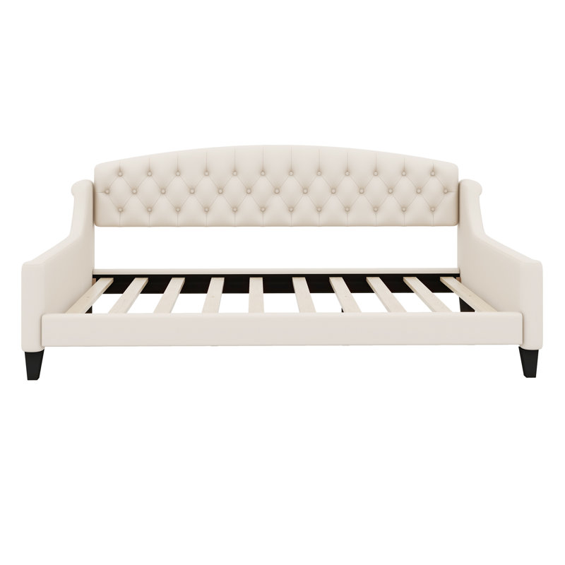 Breannon Upholstered Daybed, Full / Double, Beige