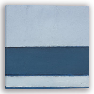 “Horizon Calm” by H. Lee – Minimalist Abstract Wrapped Canvas Print