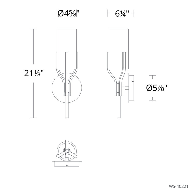 Firenze LED Wall Sconce, Antique Nickel