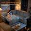 Canapé-lit modulaire en velours côtelé-1747954470