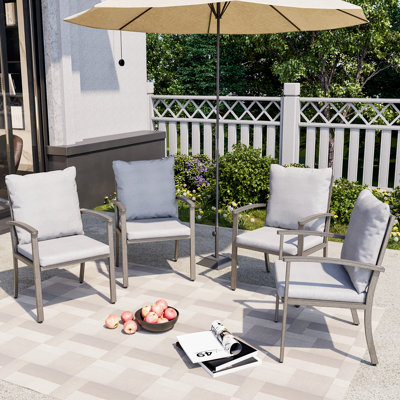 Jeitt Premium All-Weather Wicker Outdoor Folding Dining Armchair with Cushion