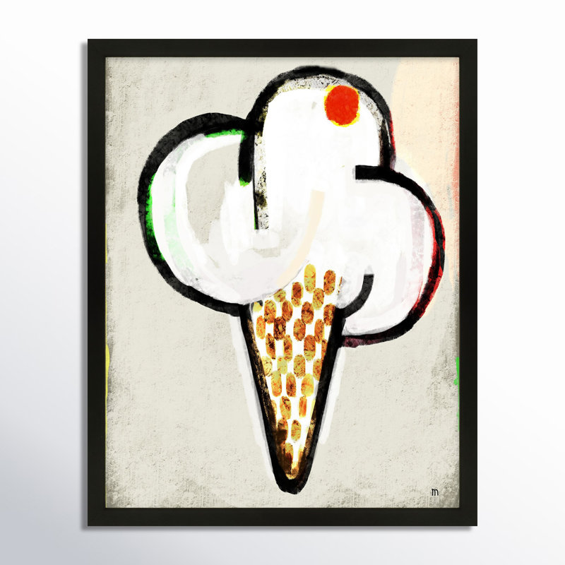 " Threat " by StudioM Painting Print, Black Framed Paper, 25" H x 20" W x 1.25" D