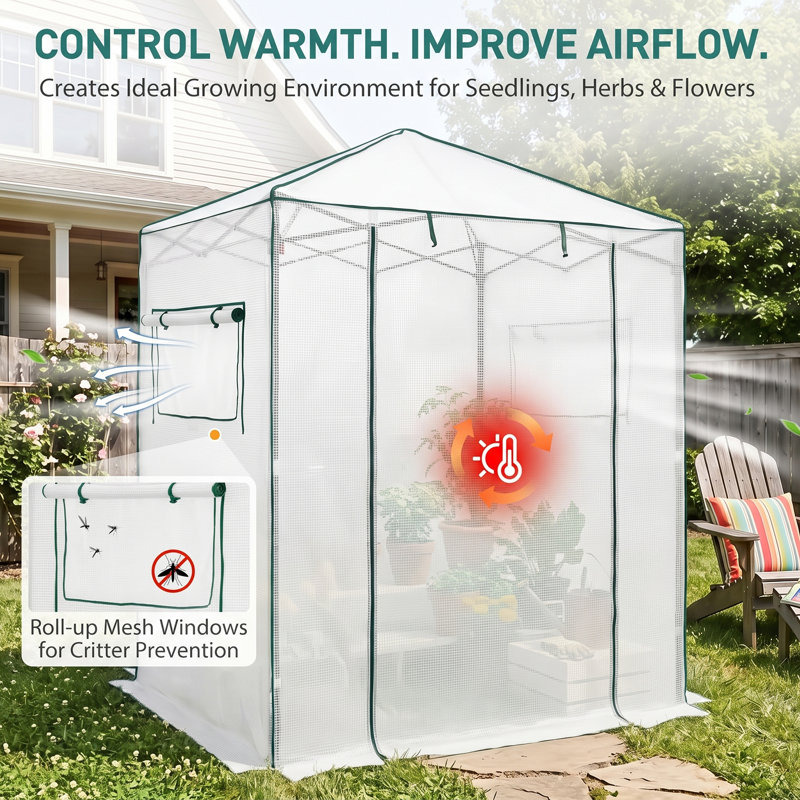 Serre Pop Up Greenhouse 6 pi x 4 pi, Blanc