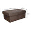 Repose-pieds rectangulaire brun avec rangement Acoose