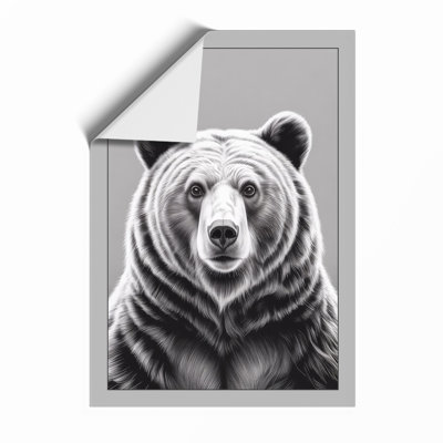 Bear's Direct Gaze Modern - Framed Print