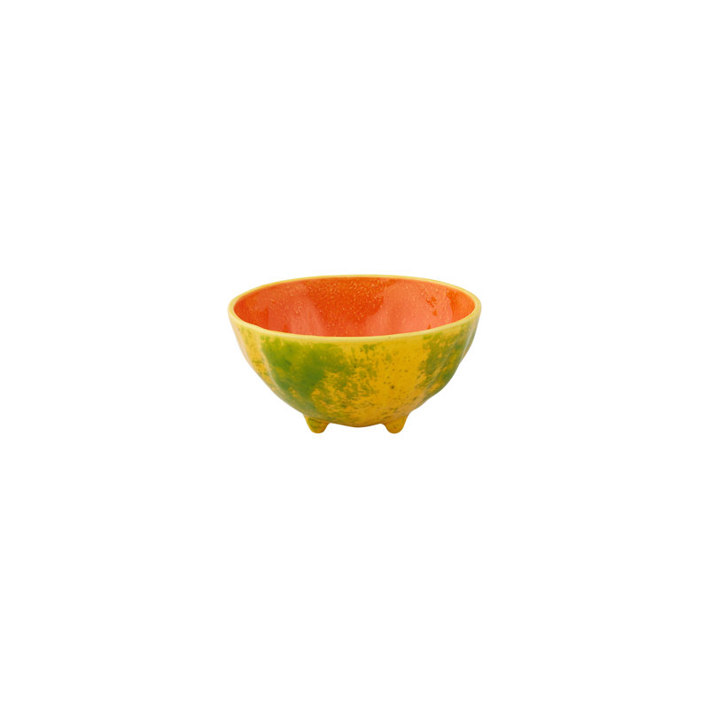 Tropical Fruits Earthenware Dessert Bowl