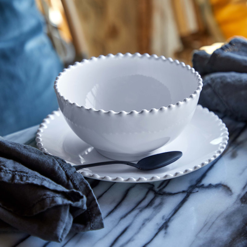 Pearl Handmade Stoneware Dining Bowl