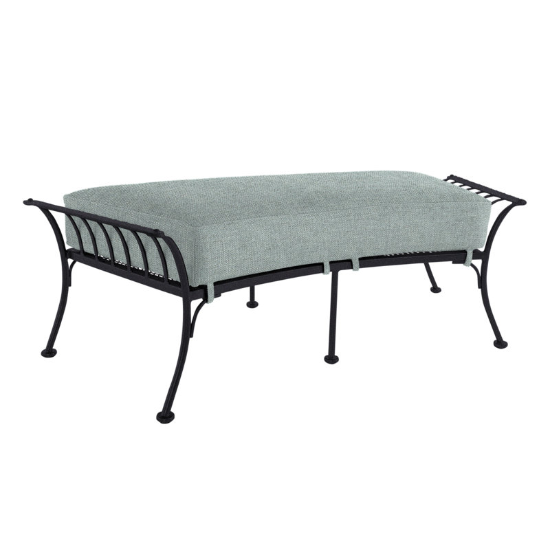 Monterra Outdoor Ottoman, Graphite, Alcazar Redwood