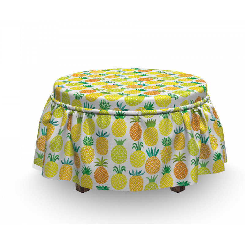 Housse pour de repose-pieds hawaii fruits