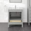 Meuble-lavabo en porcelaine encastrable l 30 po x P 18 po Eviva London-25180572-89192812