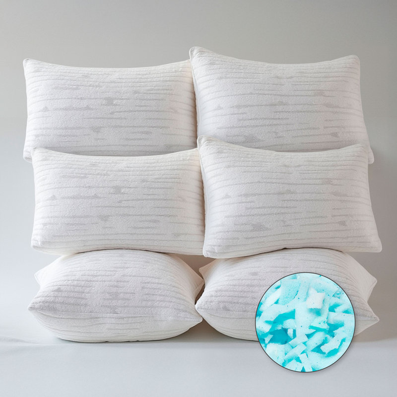 Oreiller moelleux réglable en mousse viscoélastique déchiquetée, 6, Très grand lit