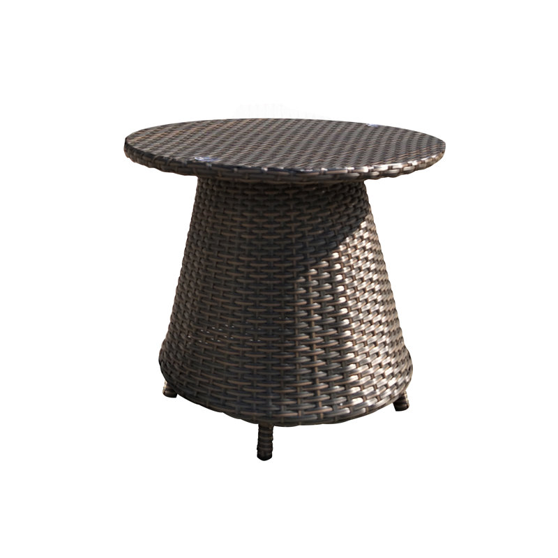 Table d’appoint en verre Welker, Brun