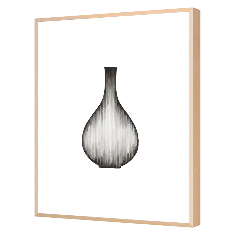 Gradient Curves 3 Print by Marie, Natasha, Maple Single Picture Framed