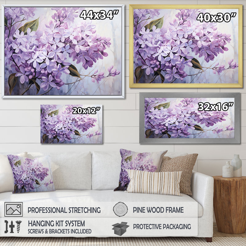 Pastel Lilac Dreams - reproduction sur toile, Toile tendue, 24" H x 32" W