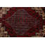 Tapis unique en laine noué à la main 4 pi 4 po x 4 pi 8 po bourgogne / beige nouvel âge Hamond One-of-a-Kind Hamond