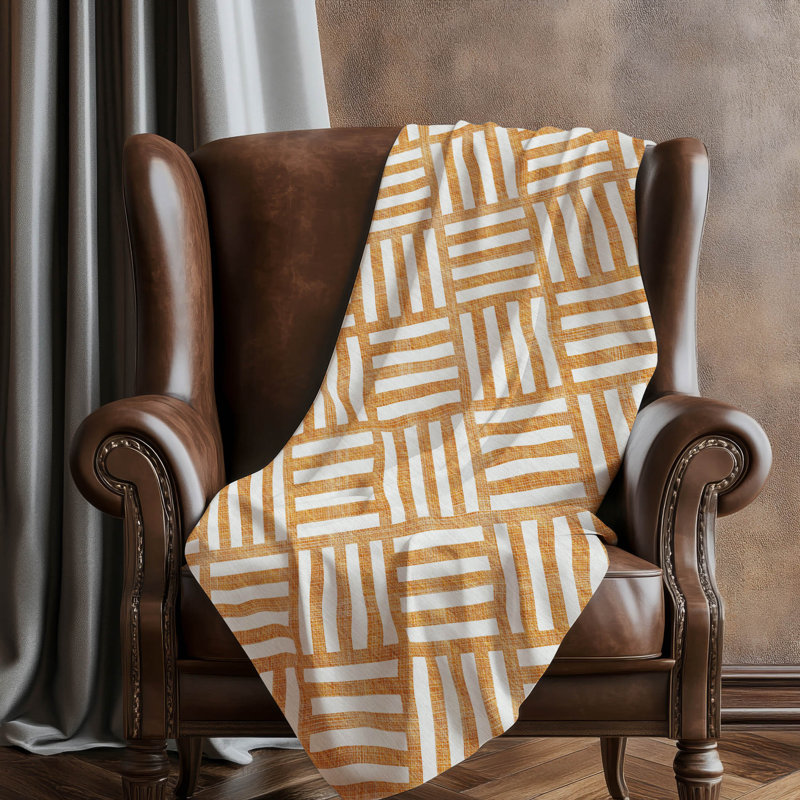 Jeté carré Addison Sherpa ASB620, Orange