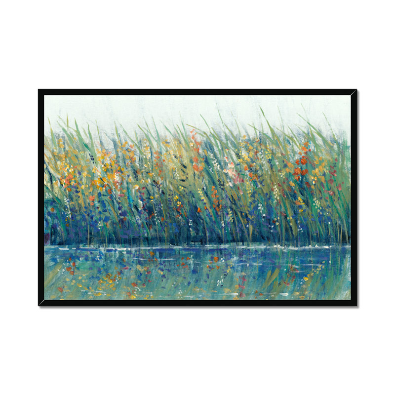 Wildflower Reflection I by Timothy O' Toole - Wrapped Canvas Painting, 65cm H x 95cm W, Black Framed Paper Print