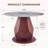 44.88"W Modern Engineered Stone Round Dining Table For 4-6 With Pedestal Base