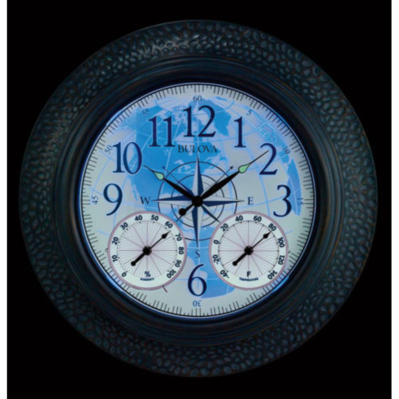 17 Stories C47F84D9ABF549A08D0552FED9DC9721 Explorer LED Indoor & Outdoor Wall Clock