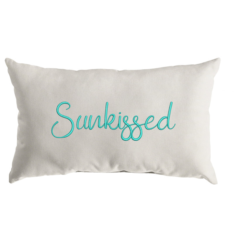 Embroidered Sunbrella® Outdoor Throw Pillow