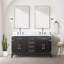 Ensemble de meuble-lavabo double, comptoir en marbre de Carrare et ensemble de robinet-1175428047