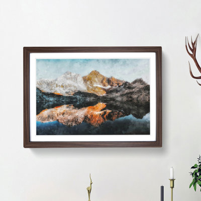 Reflection of the Alps - Framed Print