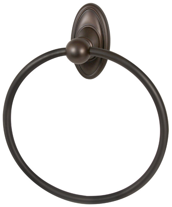 Classic Wall Mounted Towel Ring, Chocolate Bronze