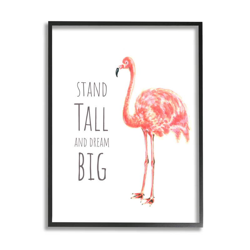 «Stand Tall And Dream Big phrase» par Reesa Qualia - Art textuel, Giclée encadrée noir minuit, H 20 po x l 16 po