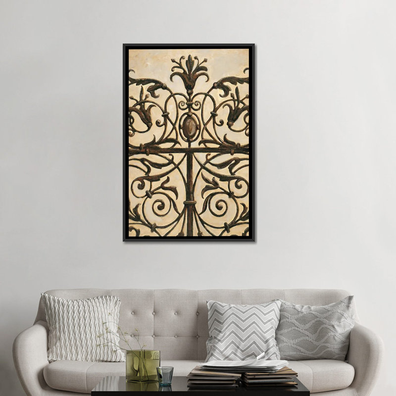 «Gate Keeper I», reproduction d'art sur toile, H 26 po x l 18 po x P 1,5 po, Toile encadrée noire, Pas de tapis