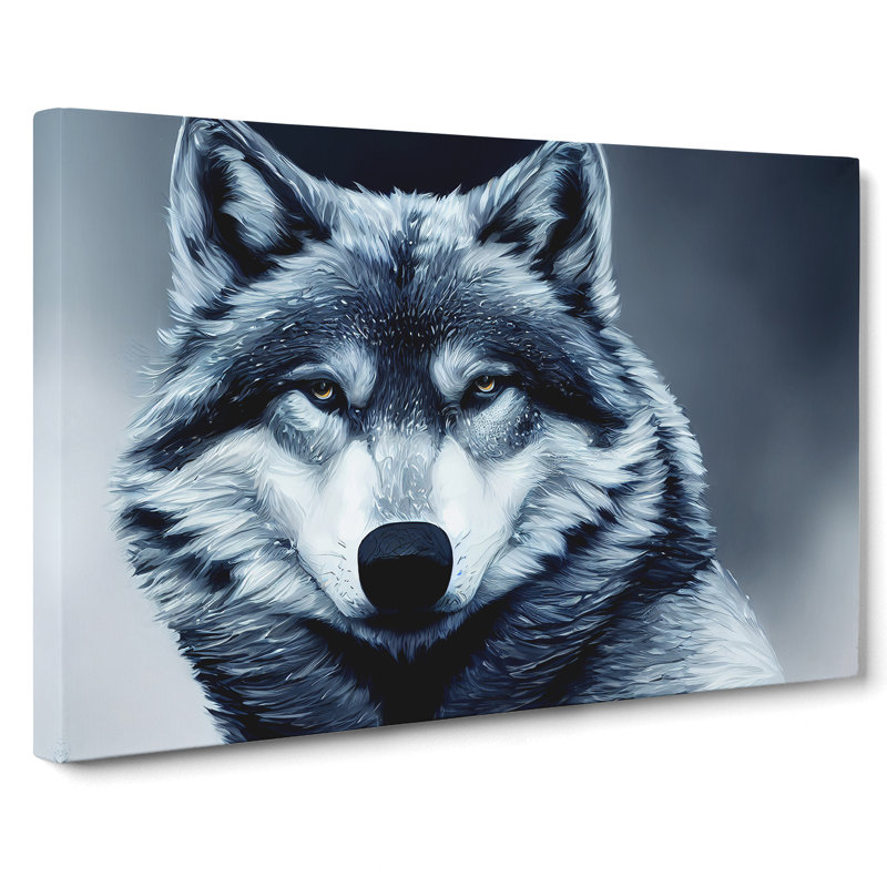 Wolf Portrait Vol.4 - Wrapped Canvas, 35cm H x 50cm W x 3cm D