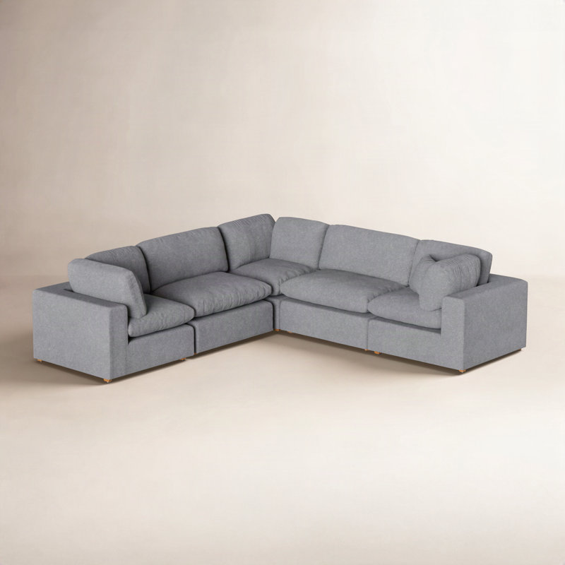 Jossa 5 - Piece Upholstered Sectional, Gray
