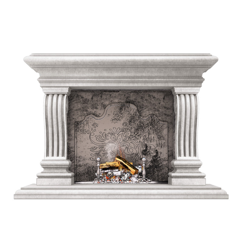 San Lazzaro Fireplace Surround, Smooth Gray