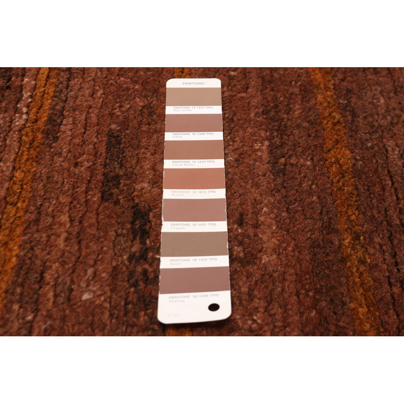 Tapis en laine noué à la main brun 13 pi 2 po x 12 pi 6 po Opulence