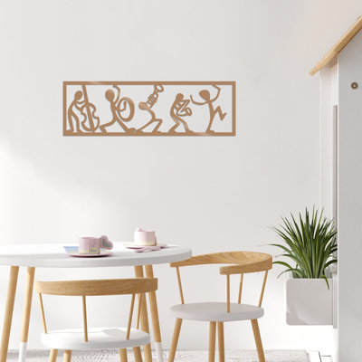 Elegant Copper Decorative Metal Wall Accessory, 23.6 x 7.5 inches | 100% Metal with 0.06 inch Thickness | Easy Wall Mounting | Perfect for Home Decor, Stylish Accent for Living Room & Office Spaces
