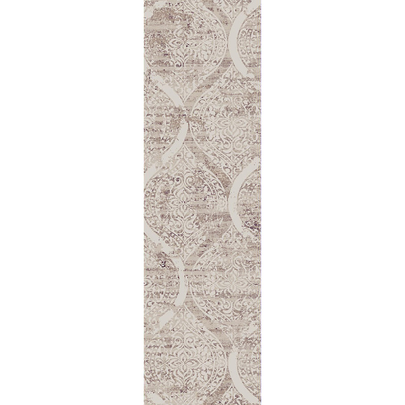 Tapis beige Bullis, Tapis de couloir : 2 pi 2 po x 7 pi 7 po