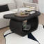 Table basse Cloud avec pieds courbés, tables de bout modernes irrégulières crème-1762644589