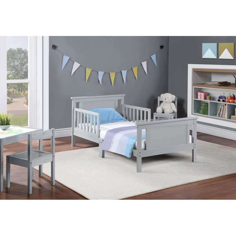 Lit pour tout-petits à panneau réversible Connelly, Gris