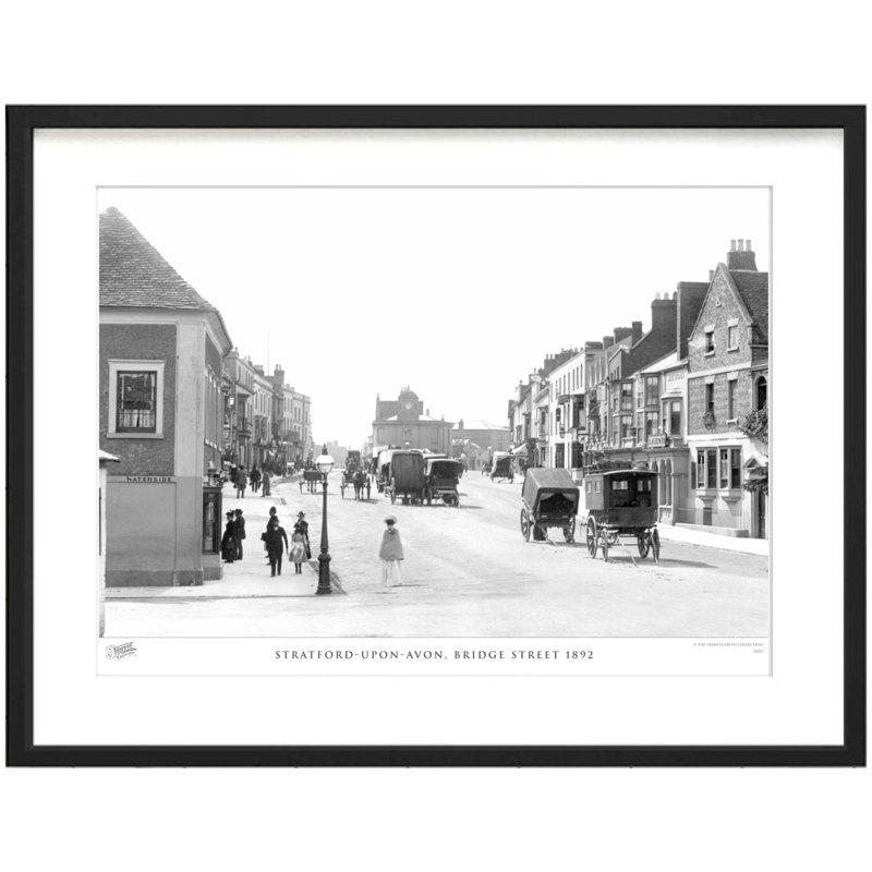Stratford-upon-Avon, Bridge Street 1892 by Francis Frith - Single Picture Frame Print, 60cm H x 80cm W x 2.3cm D